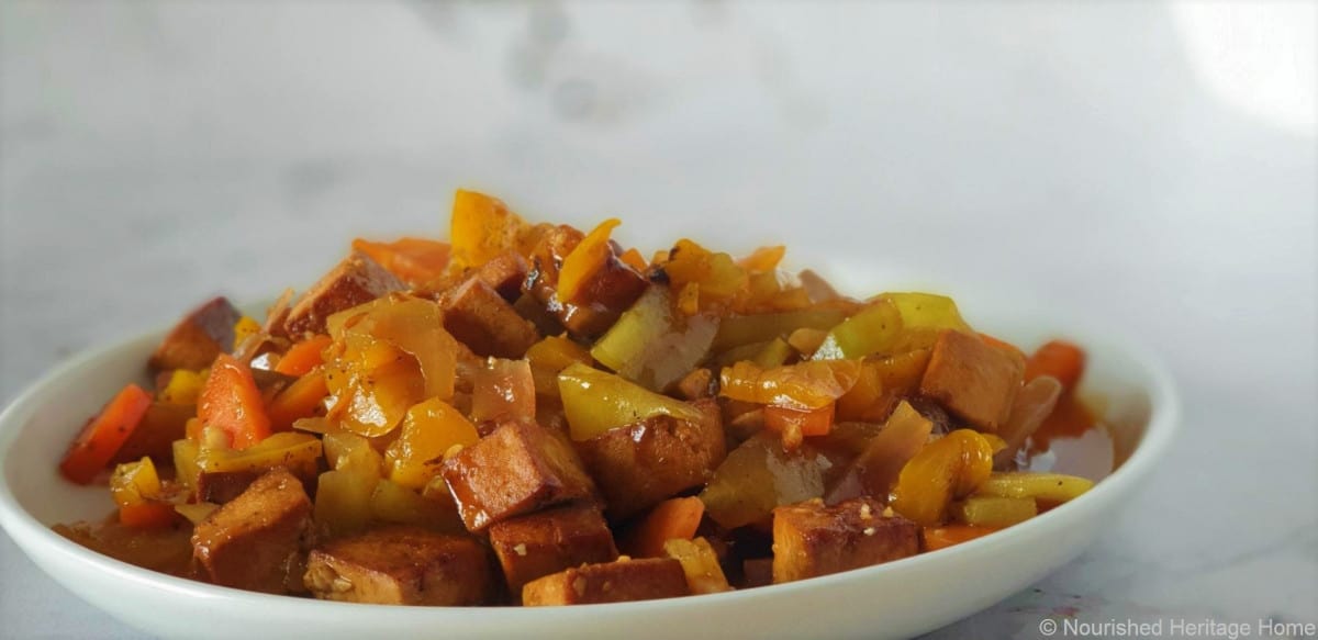 Stir fried choko (Chayote) Nourished Heritage Home